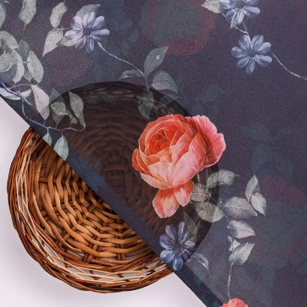 Elegant Floral Over Black Base Digital Printed Fabric – we 0 ta06659p1 110 elegant floral over black base digital printed fabric 2