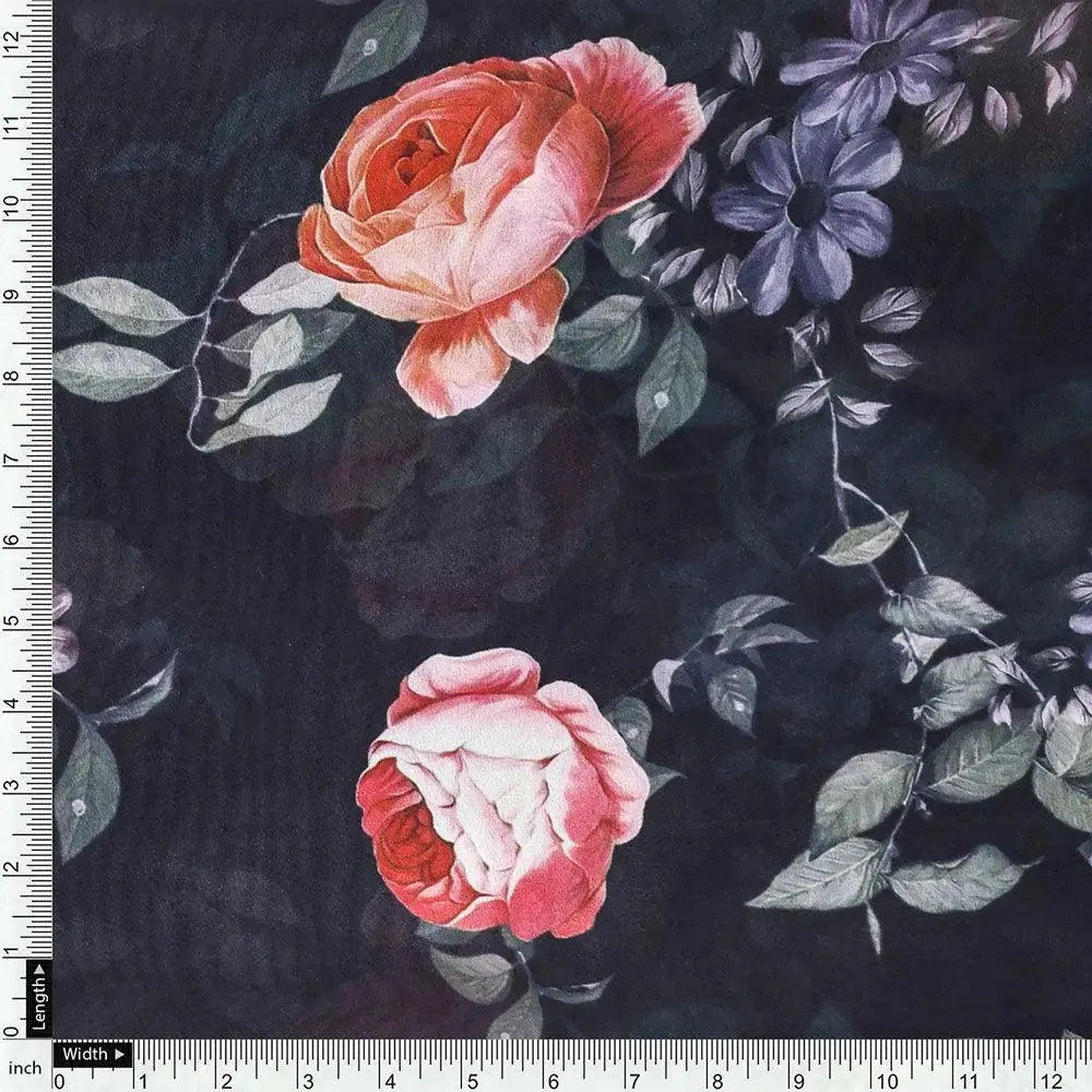Elegant Floral Over Black Base Digital Printed Fabric – we 0 ta06659p1 110 elegant floral over black base digital printed fabric 4
