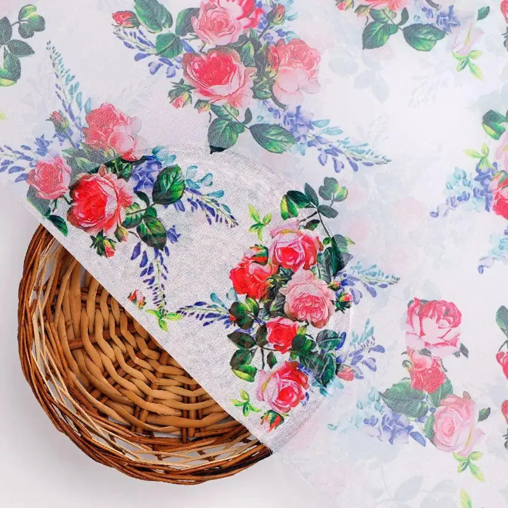 Red Rose Bunch Repeat Digital Printed Fabric - Weightless – we 0 ta06676 110 red rose bunch repeat digital printed fabric weightless 2