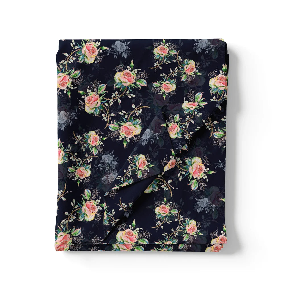 Colourful Roses With Multicolour Branch Digital Printed Fabric - Weightless – we 0 ta06702p6 110 colourful roses with multicolour branch digital printed fabric weightless 3