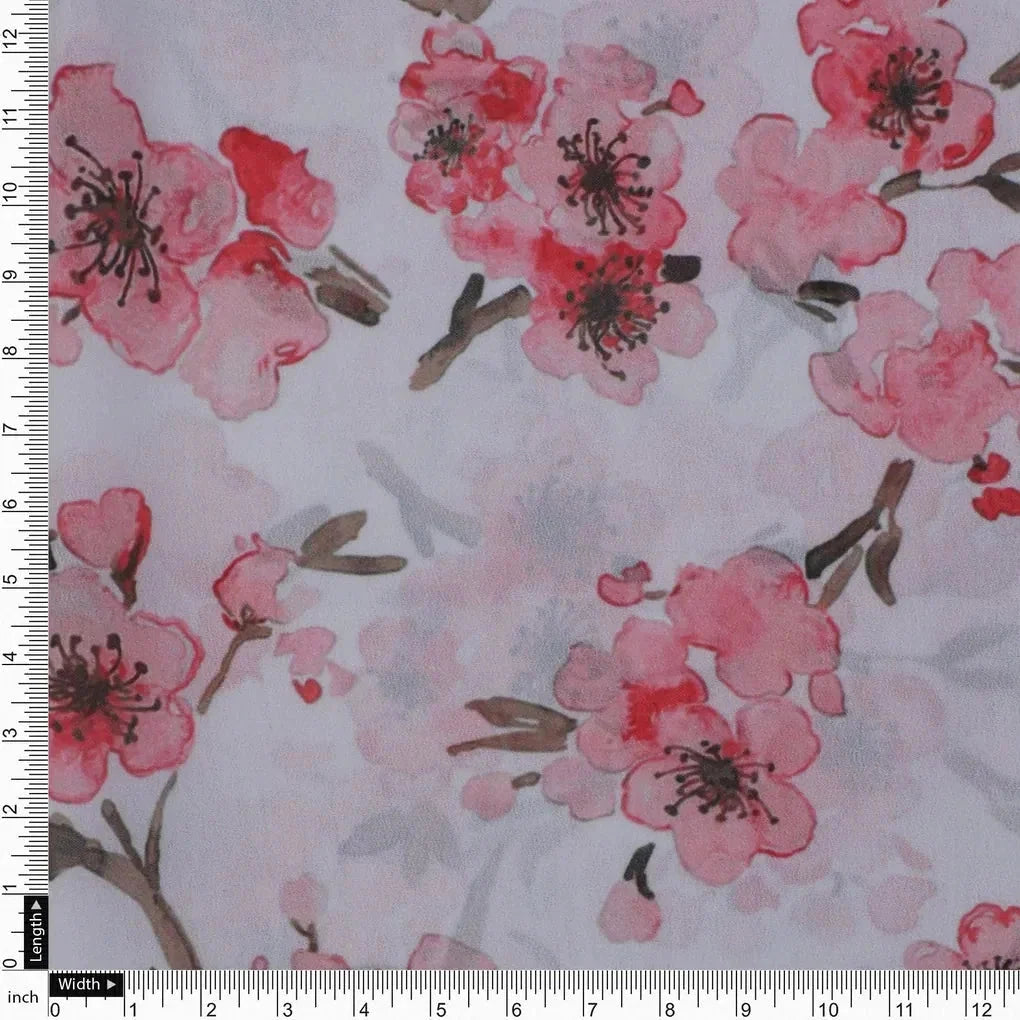 Beautiful Red Flowers over White Base Digital Printed Fabric – we 0 ta06840p1 110 beautiful red flowers over white base digital printed fabric 4