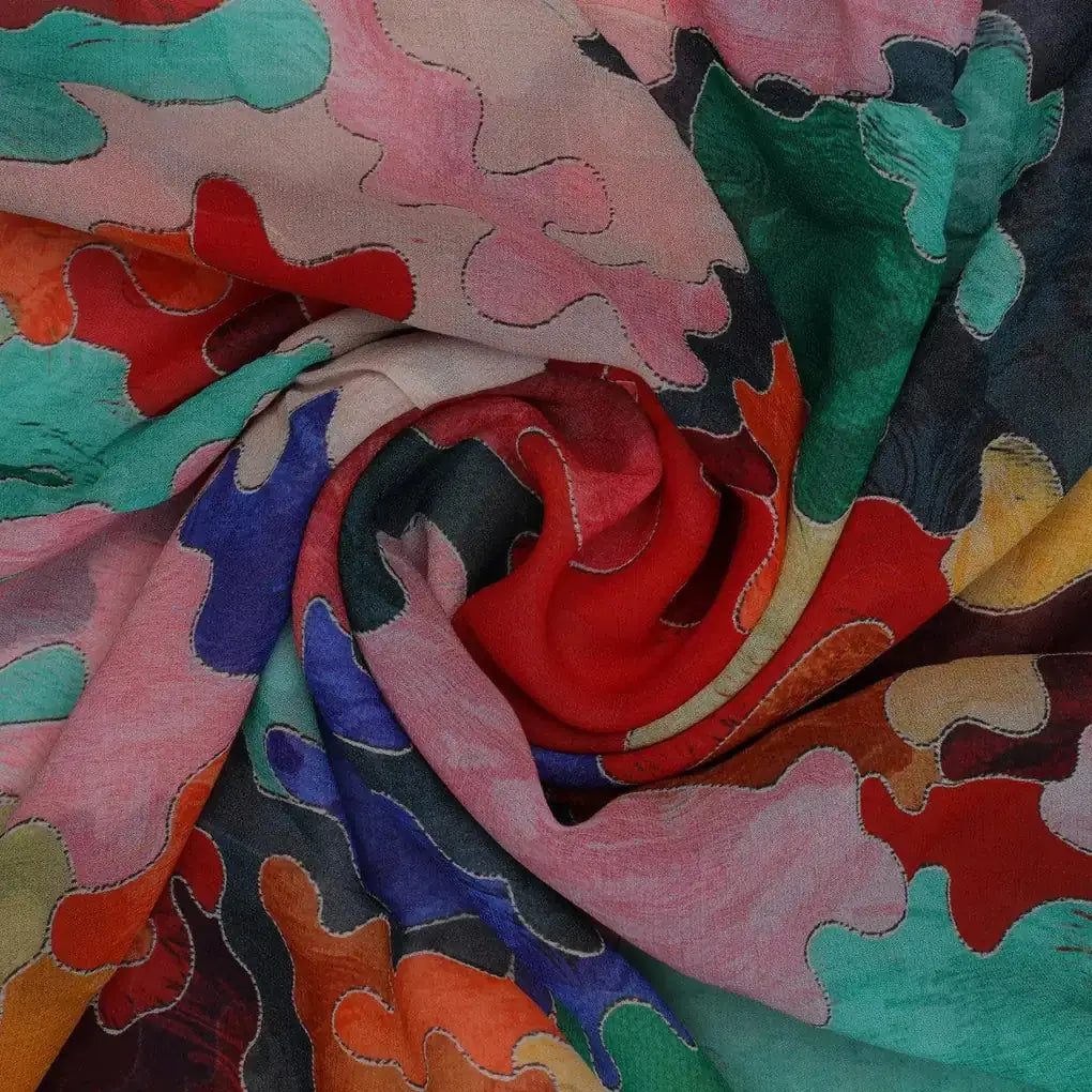 Multicolor Jigsaw type Digital Printed Fabric – we 0 ta07046 110 multicolor jigsaw type digital printed fabric 1