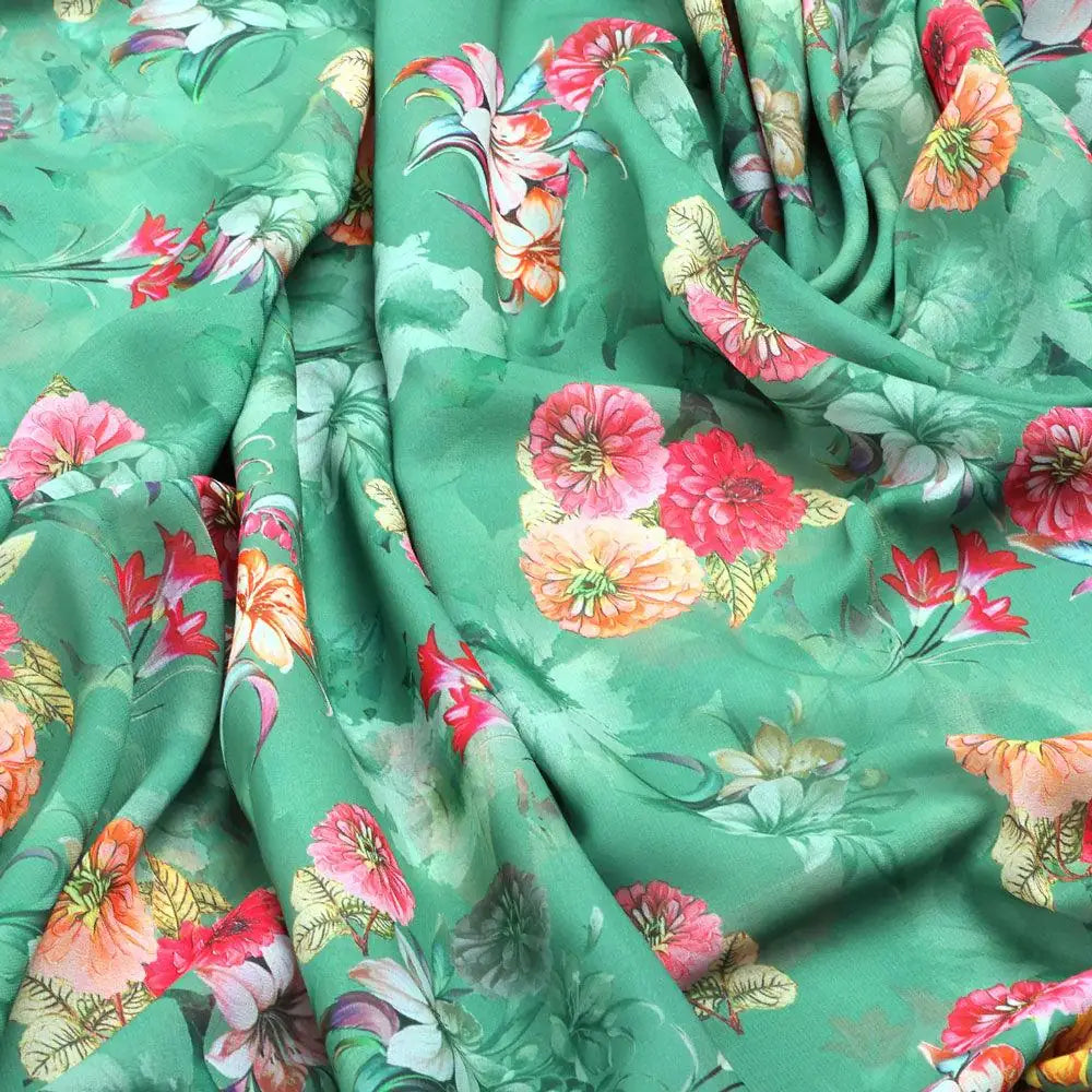 Lovely Chrysanthemum With Multi Flower Printed Fabric - Weightless – we 0 ta07392p1 110 lovely chrysanthemum with multi flower printed fabric weightless 1