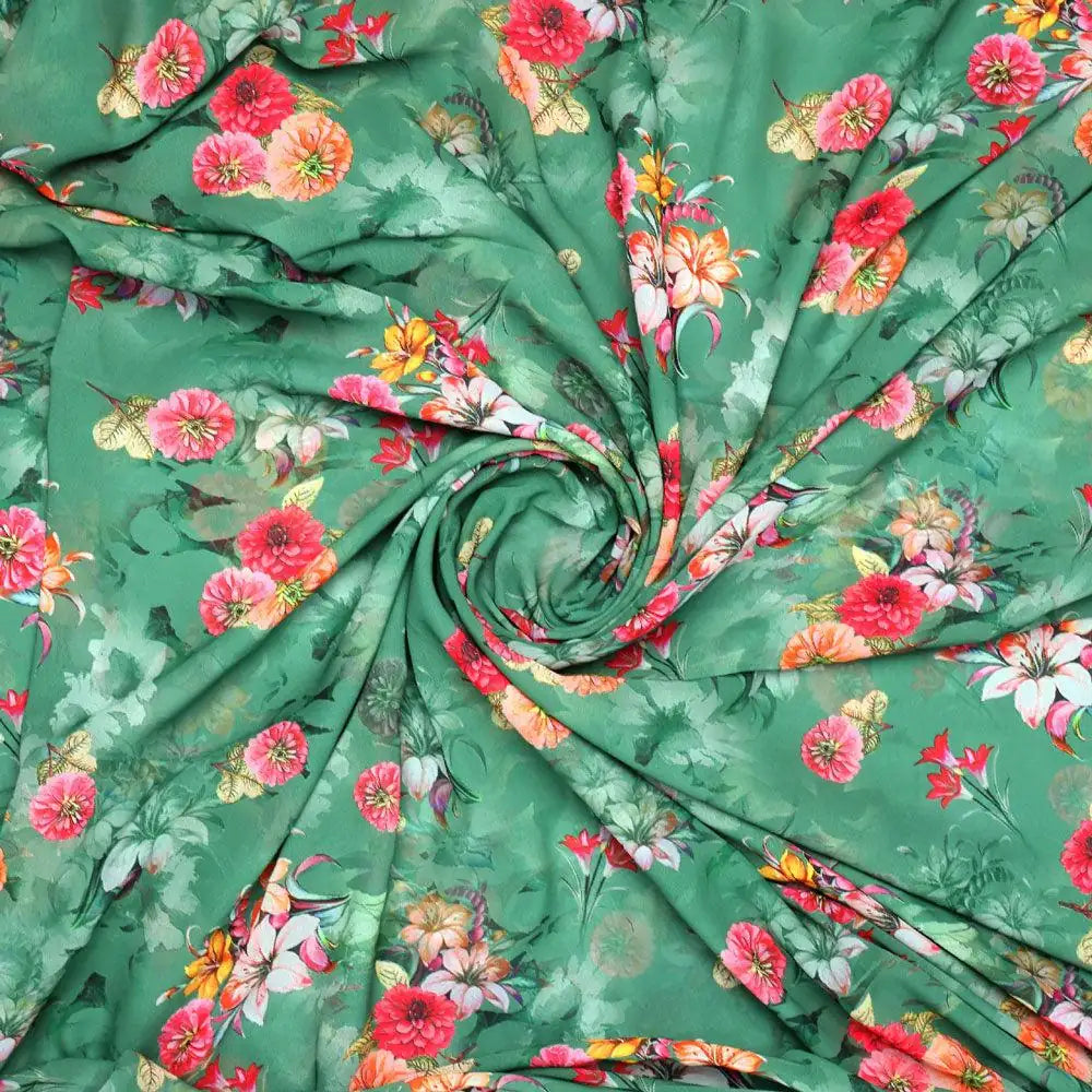 Lovely Chrysanthemum With Multi Flower Printed Fabric - Weightless – we 0 ta07392p1 110 lovely chrysanthemum with multi flower printed fabric weightless 2