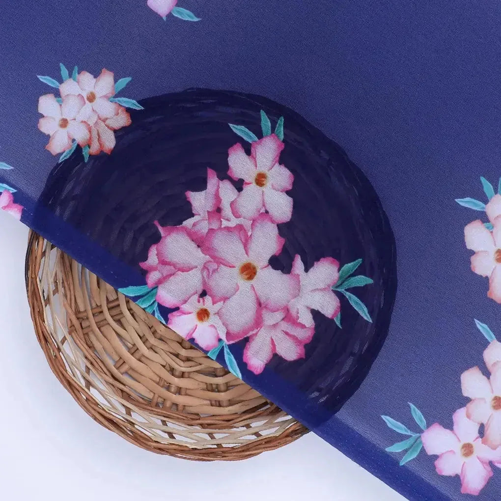 Violet Flower Bunch Digital Printed Fabric - Weightless – we 0 ta07525 110 violet flower bunch digital printed fabric weightless 2