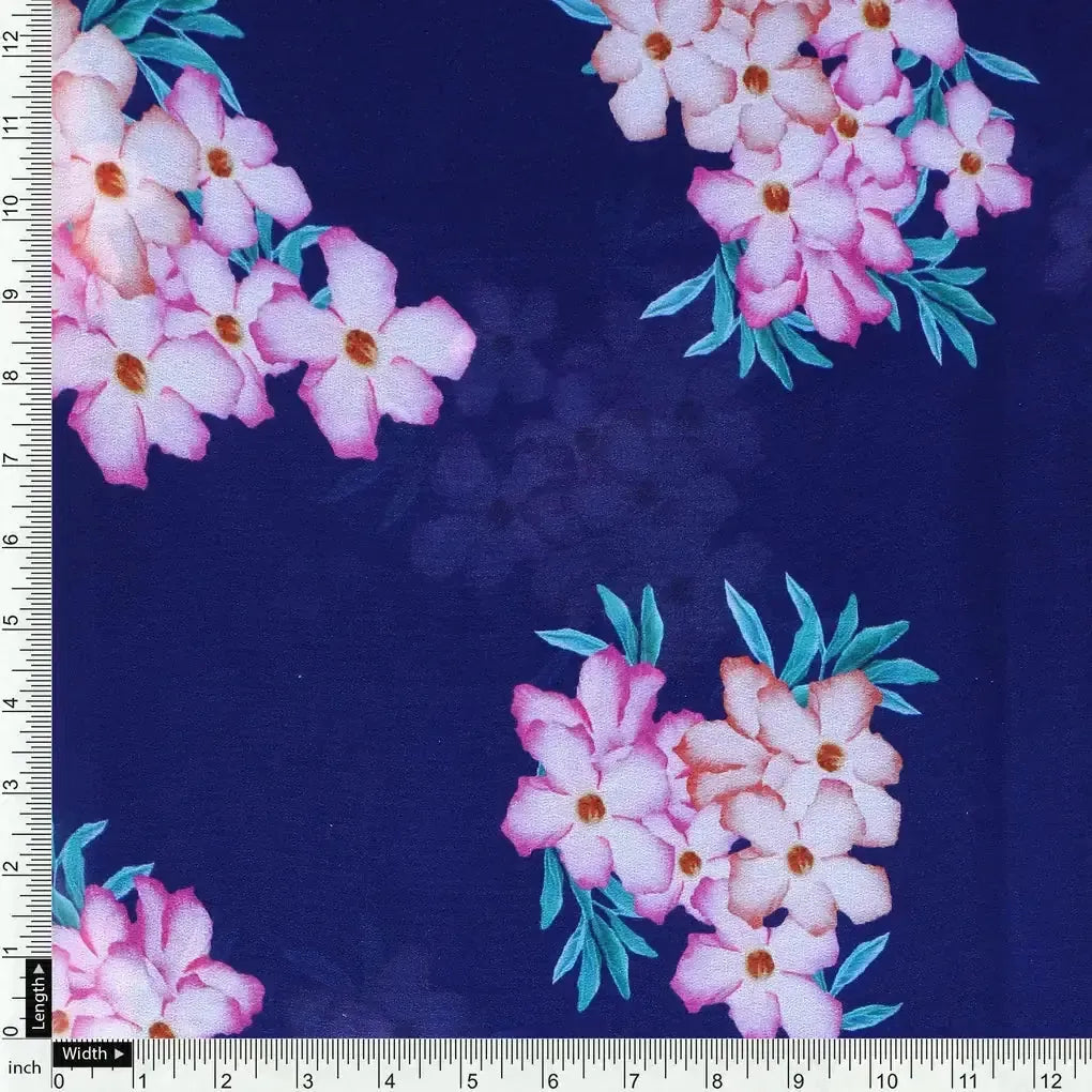 Violet Flower Bunch Digital Printed Fabric - Weightless – we 0 ta07525 110 violet flower bunch digital printed fabric weightless 4