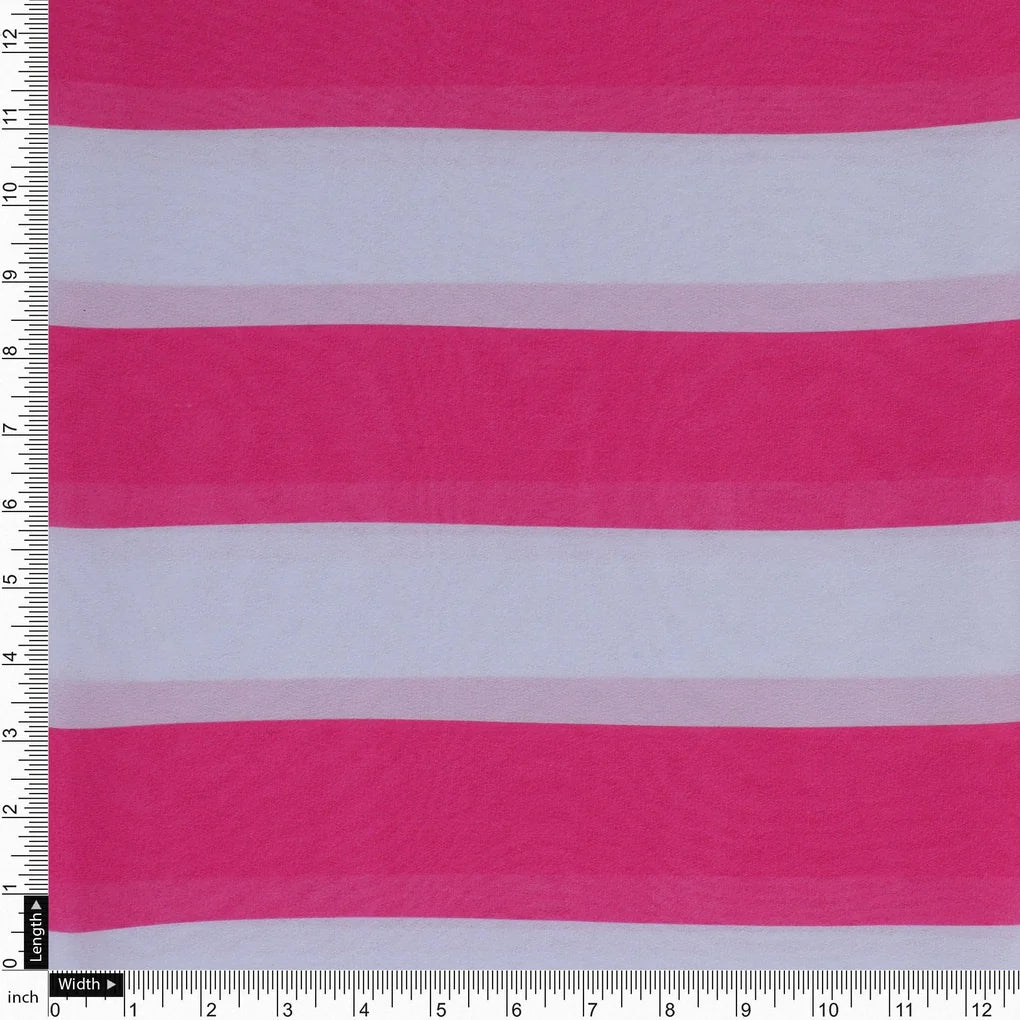 Peach And Pink Stripes Digital Printed Fabric  - Weightless – we 0 ta07536 110 peach and pink stripes digital printed fabric weightless 3