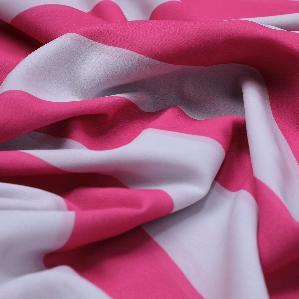 Peach And Pink Stripes Digital Printed Fabric  - Weightless – we 0 ta07536 110 peach and pink stripes digital printed fabric weightless 4