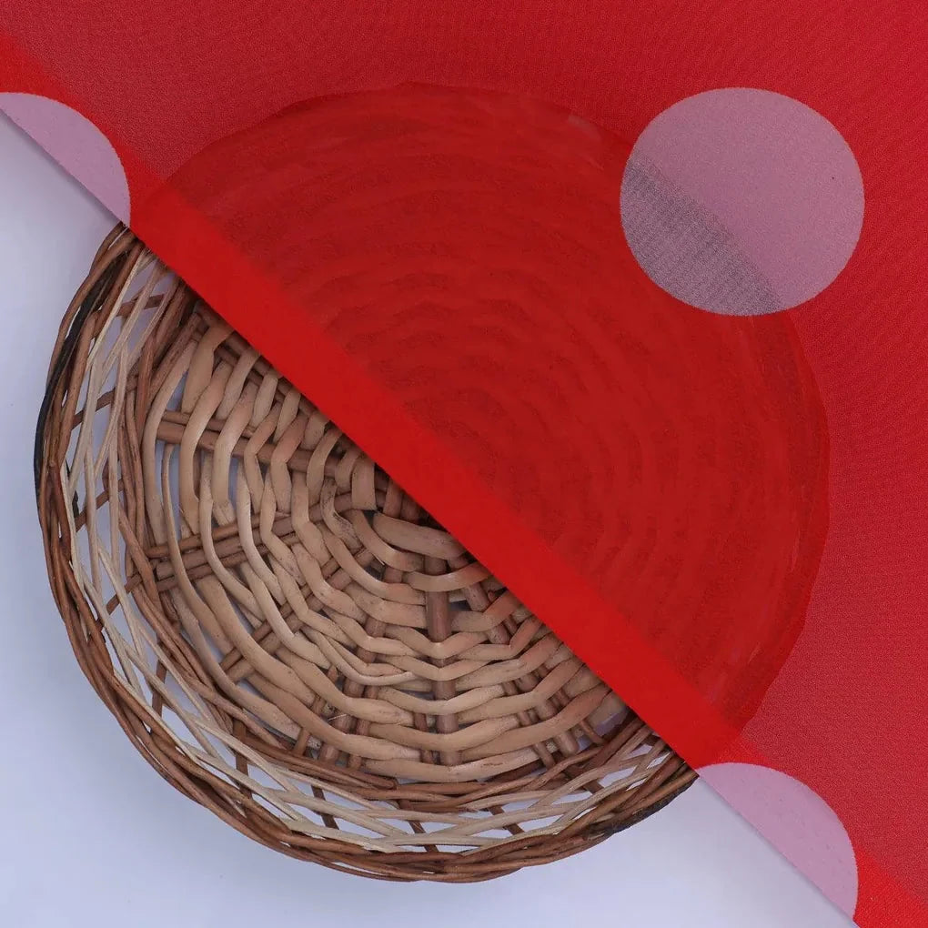 Huge Red Polka Dot Digital Printed Fabric  - Weightless – we 0 ta07539 110 huge red polka dot digital printed fabric weightless 2