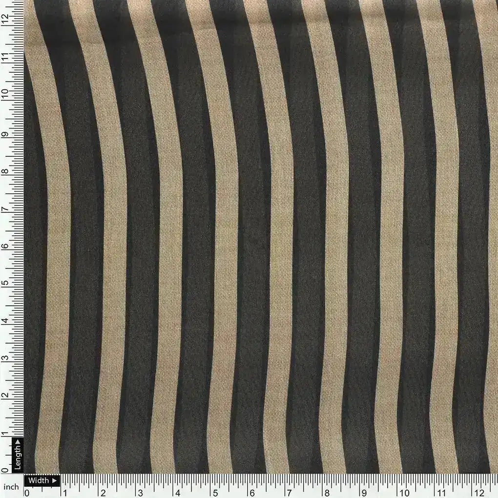 Brown Stripes Digital Printed Fabric - Weightless – we 0 ta07623 110 brown stripes digital printed fabric weightless 4