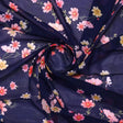 Tiny Colorfull Orchids Floral With Blue Background Digital Printed Fabric - Weightless – we 0 ta07814p1 110 tiny colorfull orchids floral with blue background digital printed fabric weightless 1