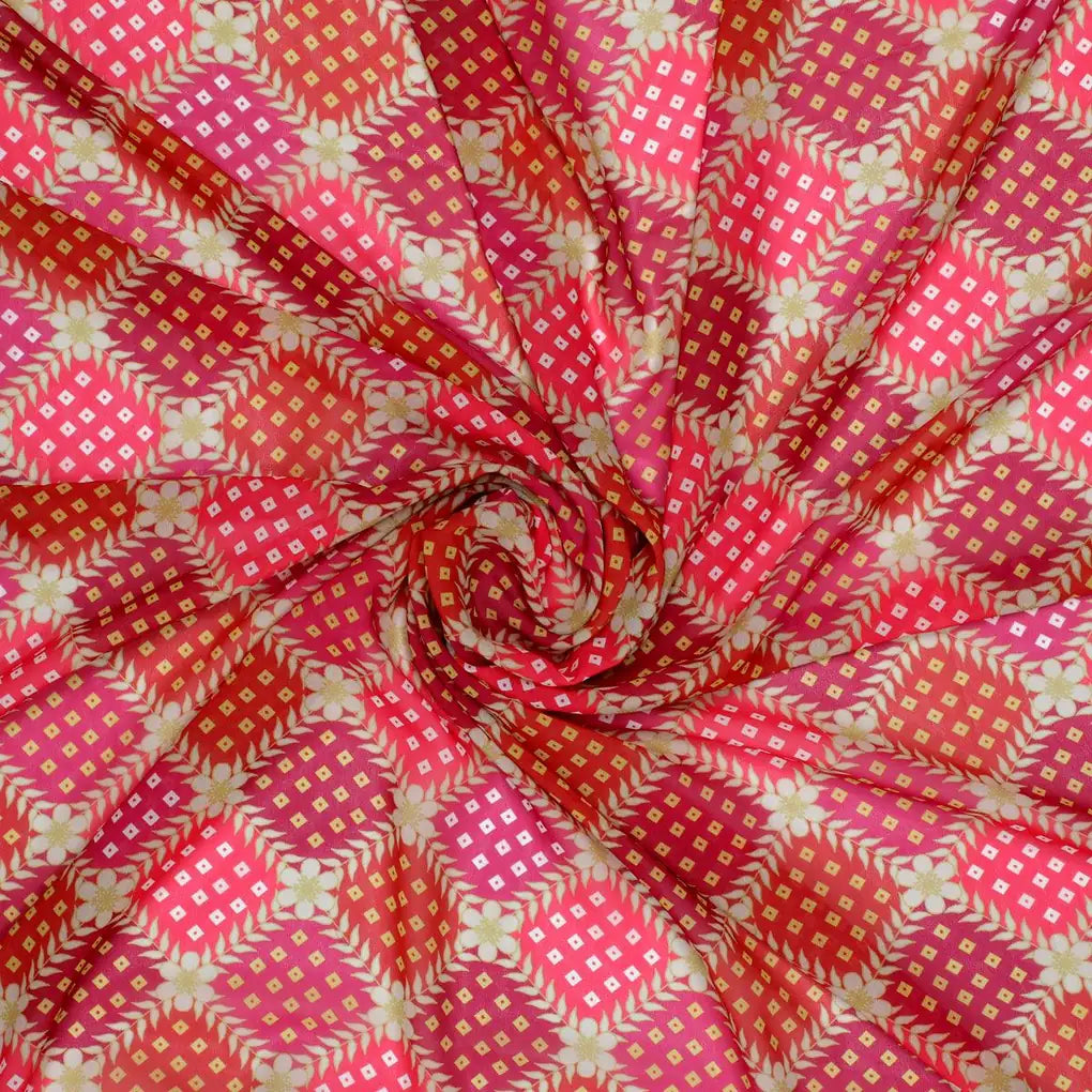 Multicolour With Flower Honeycomb Digital Printed Fabric - Weightless – we 0 ta08278p4 110 multicolour with flower honeycomb digital printed fabric weightless 1