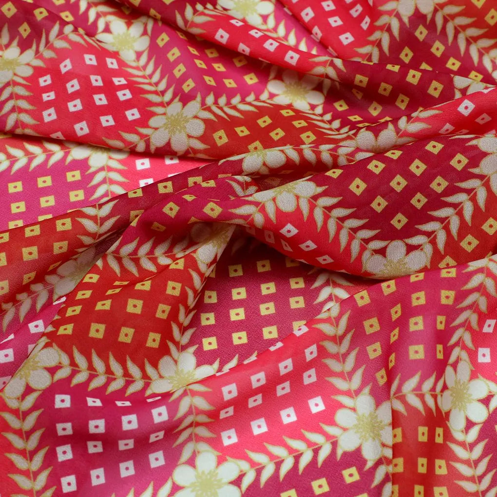 Multicolour With Flower Honeycomb Digital Printed Fabric - Weightless – we 0 ta08278p4 110 multicolour with flower honeycomb digital printed fabric weightless 3