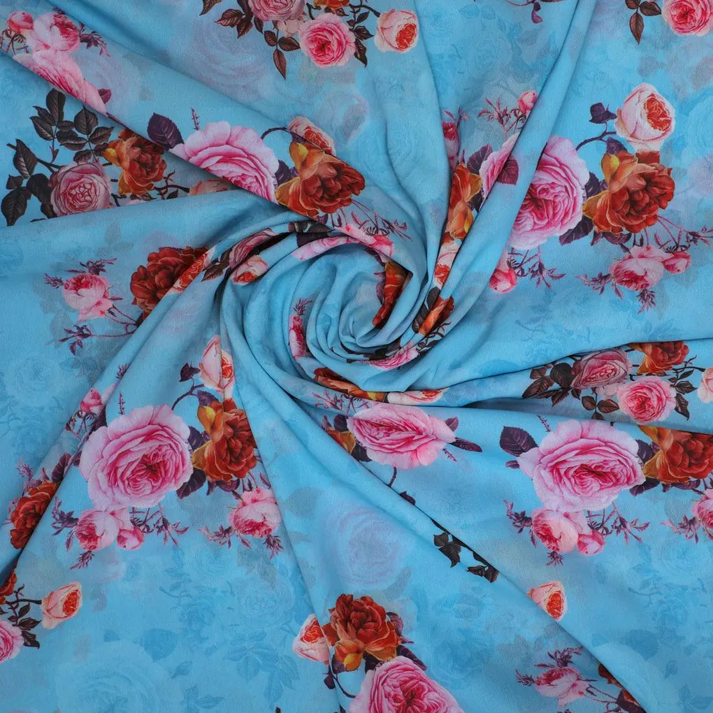 Blissful Pink Roses Digital Printed Fabric - Weightless – we 0 ta08288 110 blissful pink roses digital printed fabric weightless 1