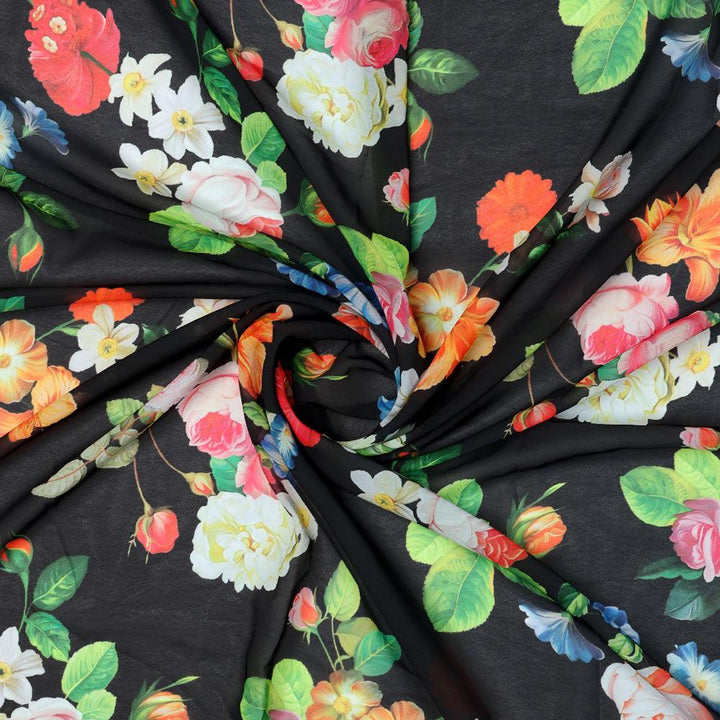 Liberty Small Floral Flower Digital Printed Fabric - Weightless - FAB VOGUE Studio®