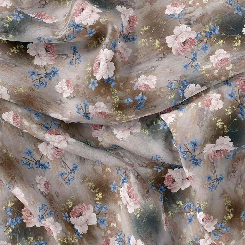 Oil Painted Cool Tiny Magnolia Digital Printed Fabric - Weightless – we 0 ta08309 110 oil painted cool tiny magnolia digital printed fabric weightless 3