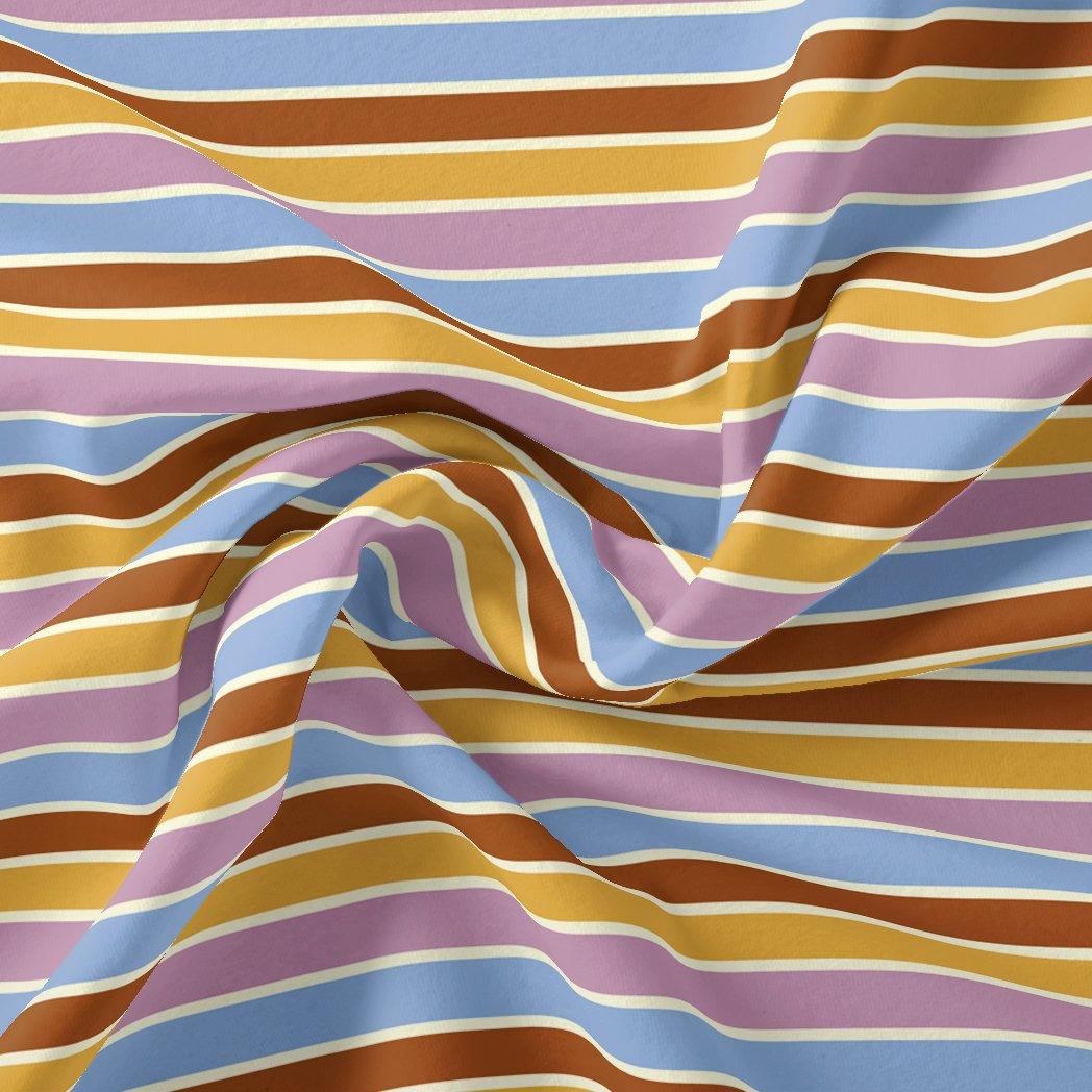 Cool Bengal Strips Multicolour Digital Printed Fabric - Weightless - FAB VOGUE Studio®