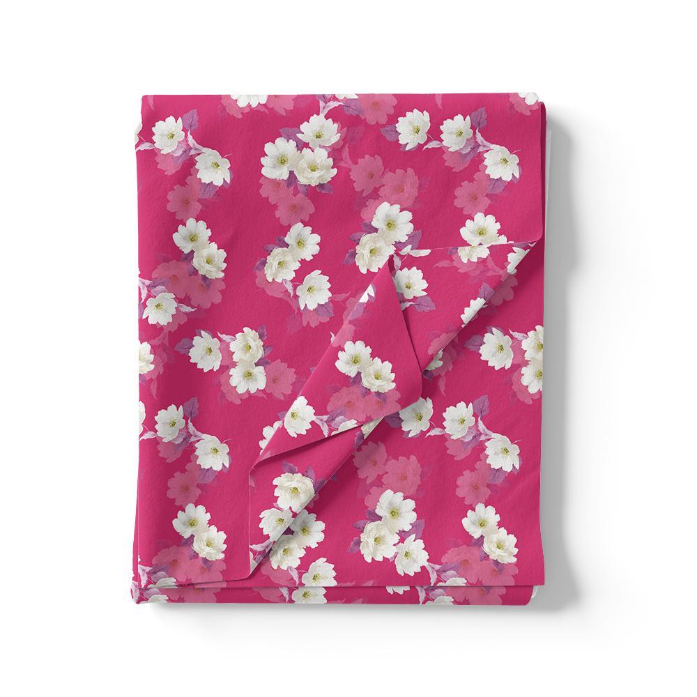 Attractive White Daffodil Flower Digital Printed Fabric - Weightless – we 0 ta08334p2 110 attractive white daffodil flower digital printed fabric weightless 3