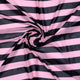 Bayadere Stripes Black With Pink Digital Printed Fabric - Weightless – we 0 ta08373 110 bayadere stripes black with pink digital printed fabric weightless 1