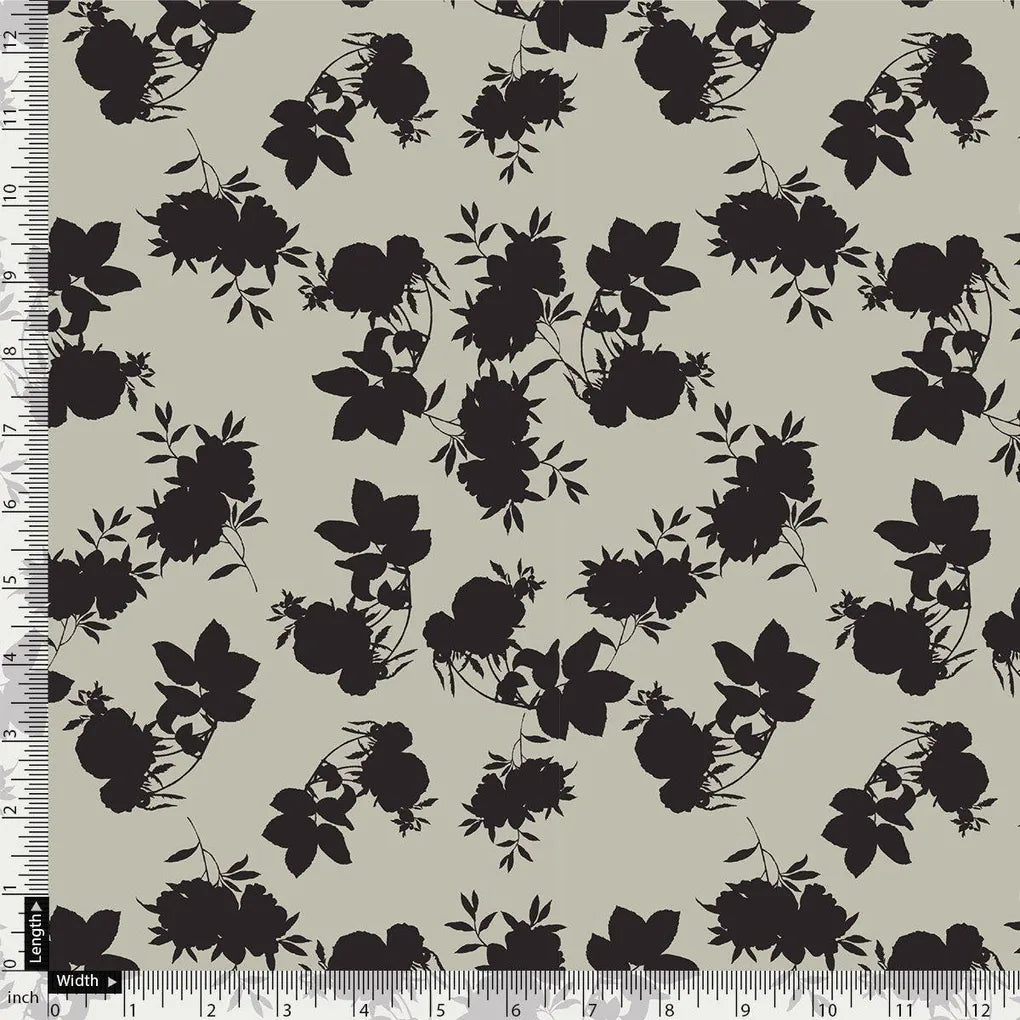 Black Floral Flower Digital Printed Fabric - Weightless – we 0 ta08505 110 black floral flower digital printed fabric weightless 4