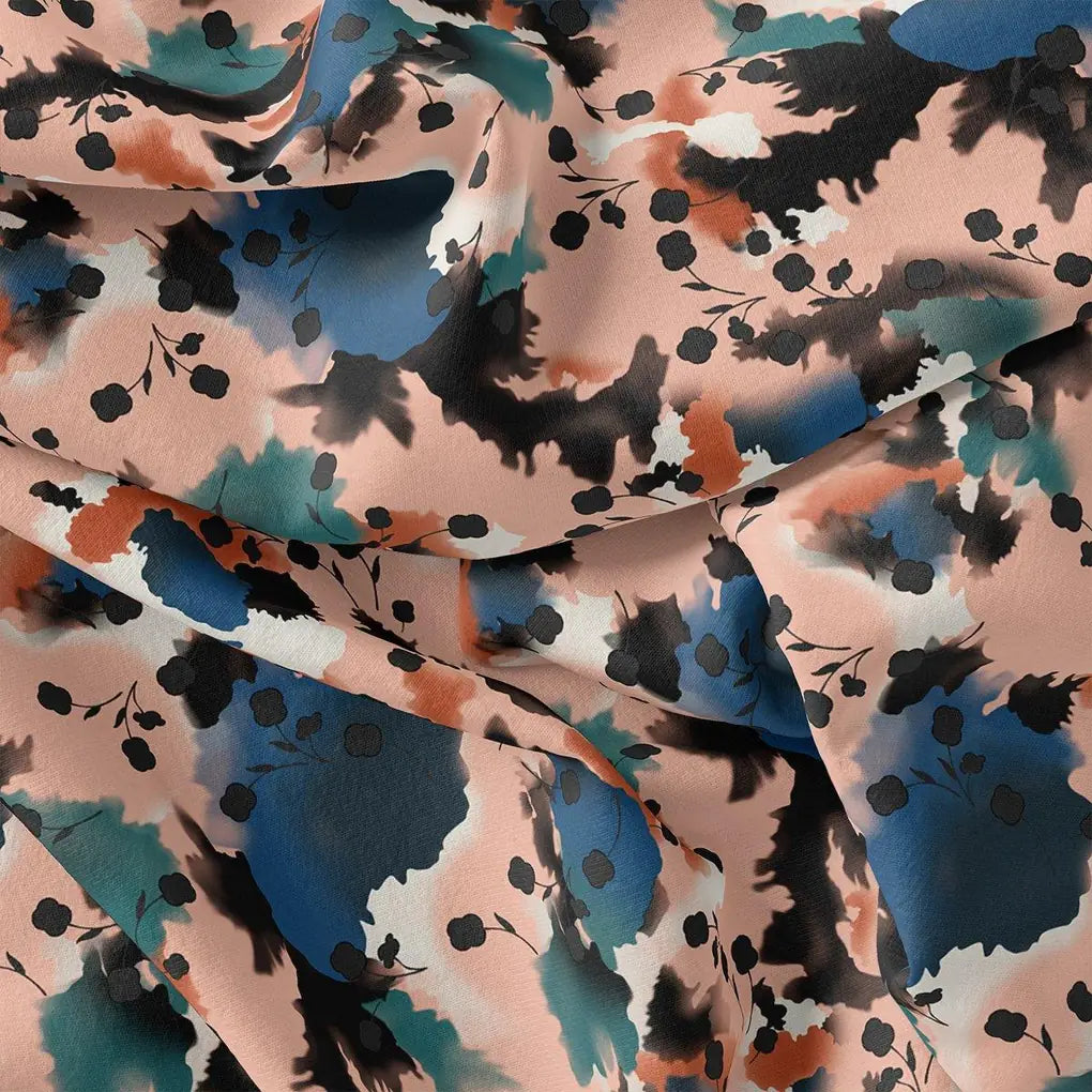 Watercolour Spot With Flower Digital Printed Fabric - Weightless – we 0 ta08520 110 watercolour spot with flower digital printed fabric weightless 1