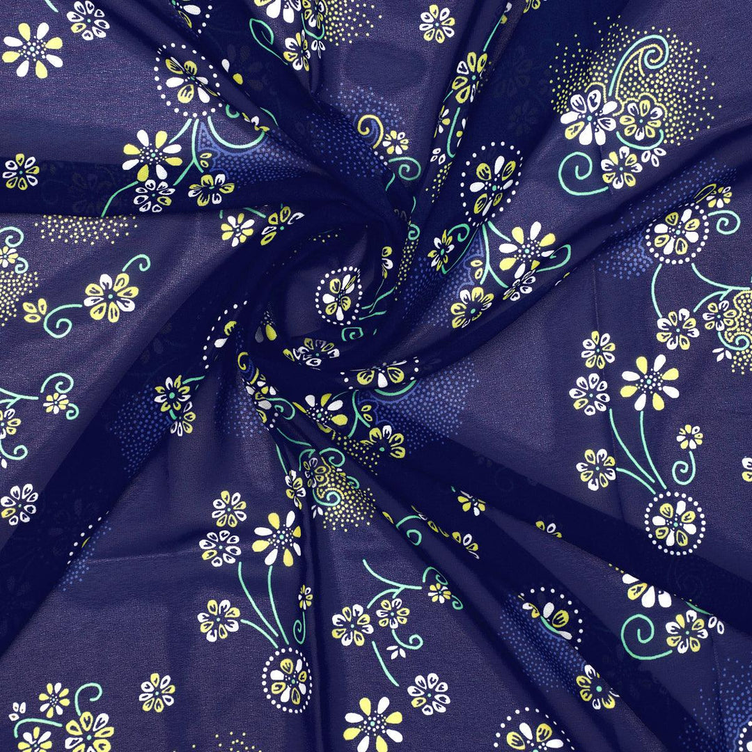 Royal Orchid Ditsy Digital Printed Fabric - Weightless - FAB VOGUE Studio®