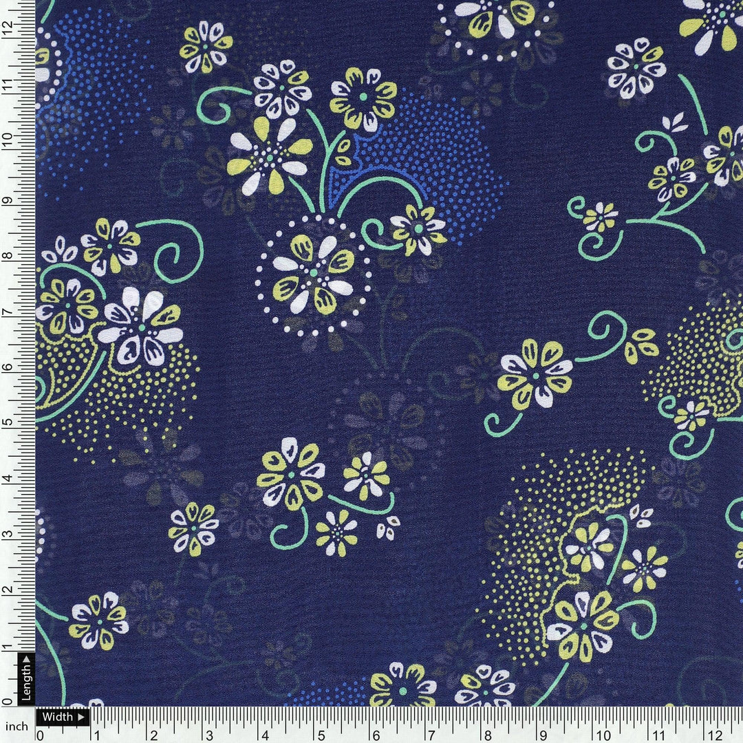 Royal Orchid Ditsy Digital Printed Fabric - Weightless - FAB VOGUE Studio®