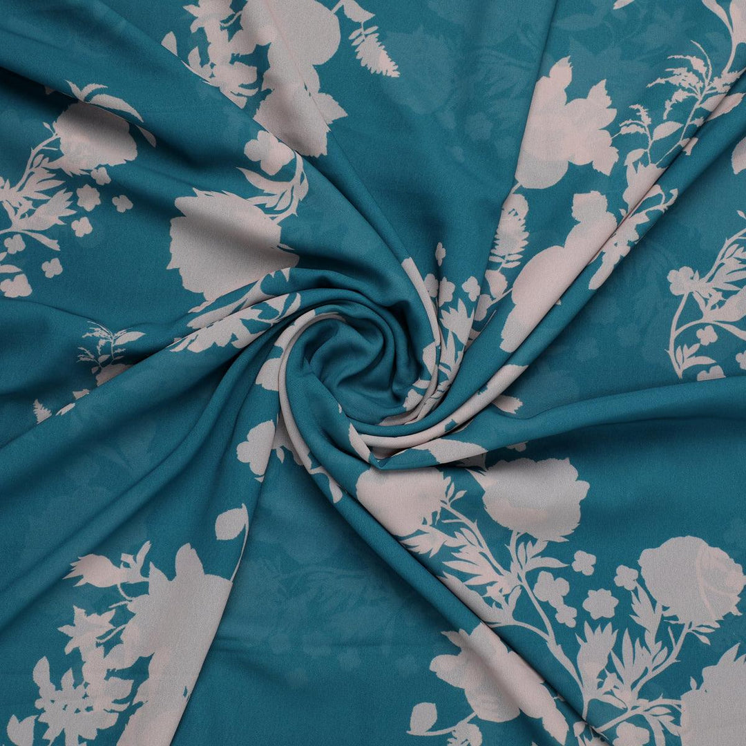 Glorry Beautiful Flower Digital Printed Fabric - Weightless - FAB VOGUE Studio®