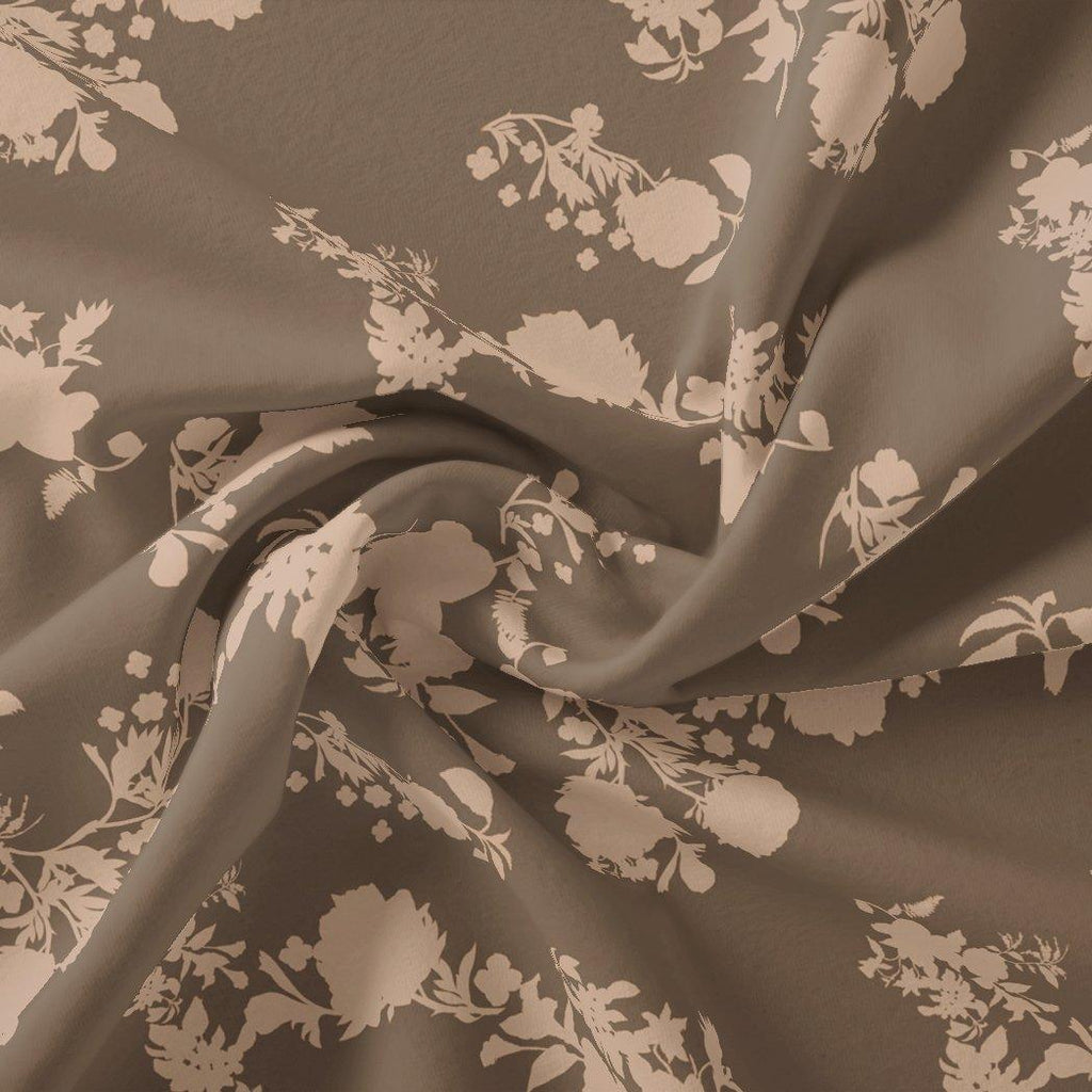 Beautiful Brown Floral Branch Digital Printed Fabric - Weightless – we 0 ta08569p4 110 beautiful brown floral branch digital printed fabric weightless 1