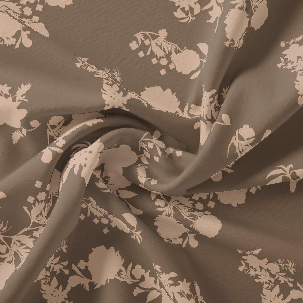 Beautiful Brown Floral Branch Digital Printed Fabric - Weightless – we 0 ta08569p4 110 beautiful brown floral branch digital printed fabric weightless 1