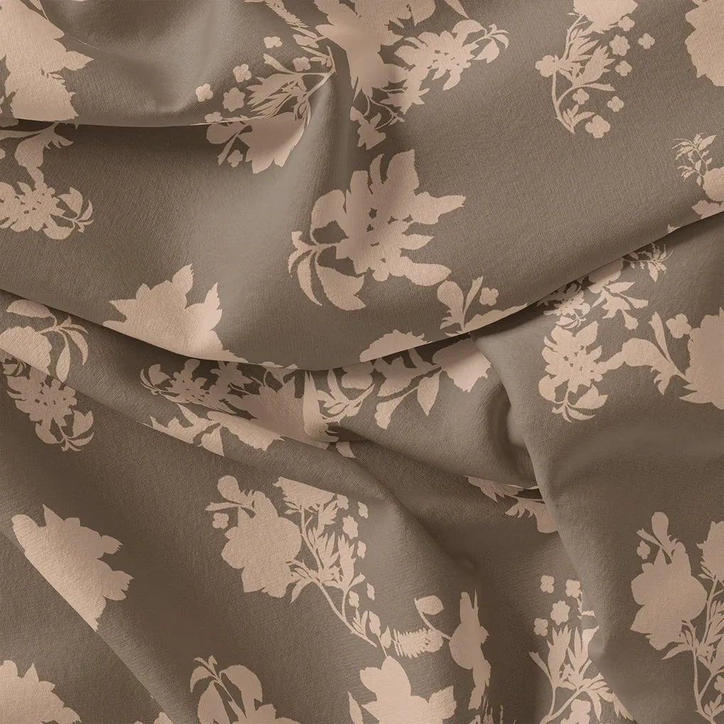 Beautiful Brown Floral Branch Digital Printed Fabric - Weightless – we 0 ta08569p4 110 beautiful brown floral branch digital printed fabric weightless 3
