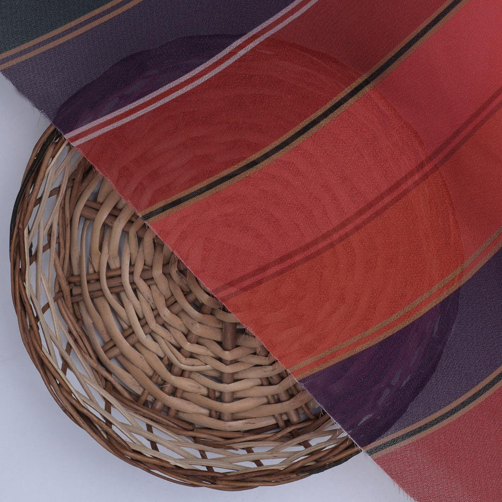 Tiny Serpentine Stripes Pattern Digital Printed Fabric - Weightless - FAB VOGUE Studio®