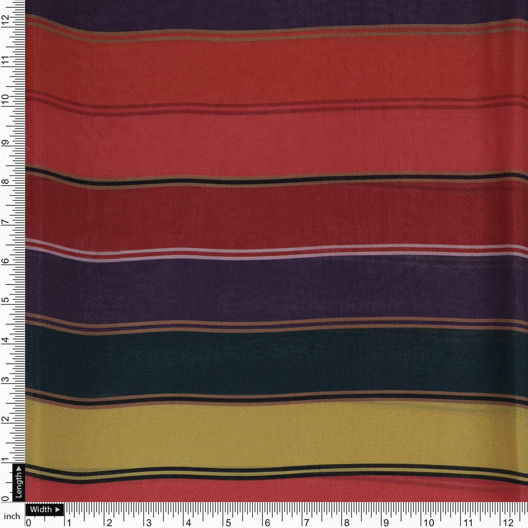 Tiny Serpentine Stripes Pattern Digital Printed Fabric - Weightless - FAB VOGUE Studio®