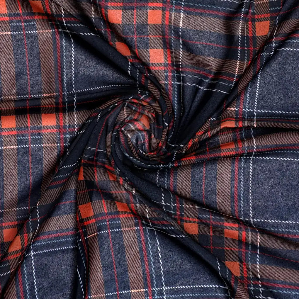 Morden Browny Checkered Digital Printed Fabric - Weightless – we 0 ta08597 110 morden browny checkered digital printed fabric weightless 1