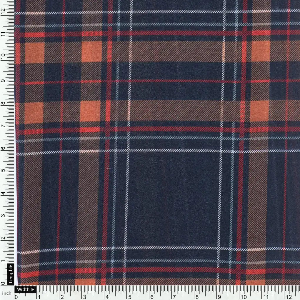 Morden Browny Checkered Digital Printed Fabric - Weightless – we 0 ta08597 110 morden browny checkered digital printed fabric weightless 4