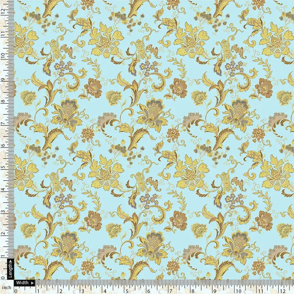Royal Golden Flower Branch Digital Printed Fabric - Weightless – we 0 ta08684 110 royal golden flower branch digital printed fabric weightless 4