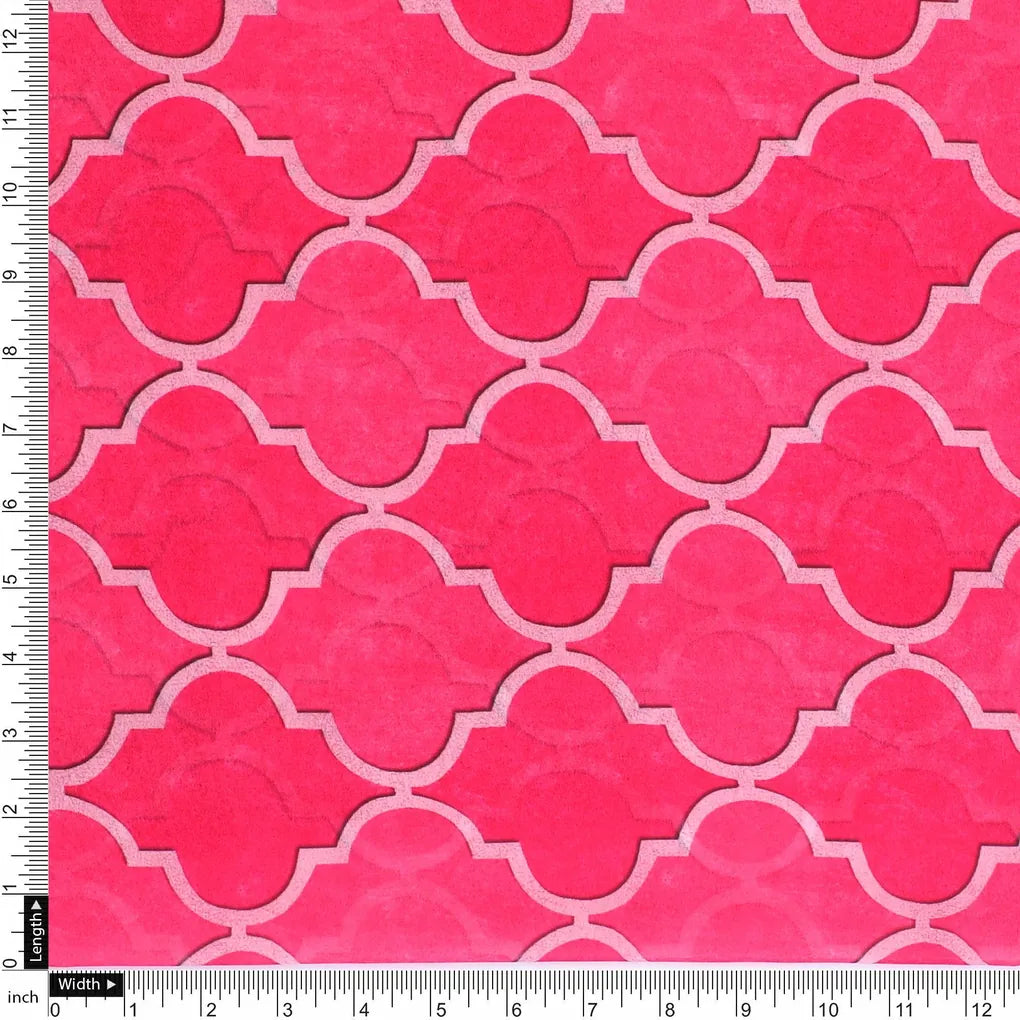 Pink Quatrefoil Patterns Digital Printed Fabric - Weightless – we 0 ta08732p1 110 pink quatrefoil patterns digital printed fabric weightless 4