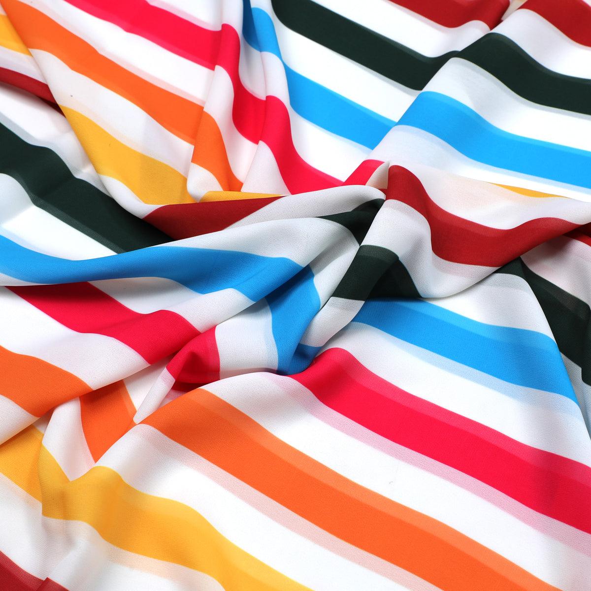 Morden Rainbow Strips Printed Fabric - Weightless – we 0 ta08736 110 morden rainbow strips printed fabric weightless 3