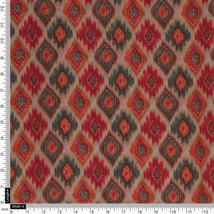Seamless Pochampilli Patterns Digital Printed Fabric - Weightless - FAB VOGUE Studio®