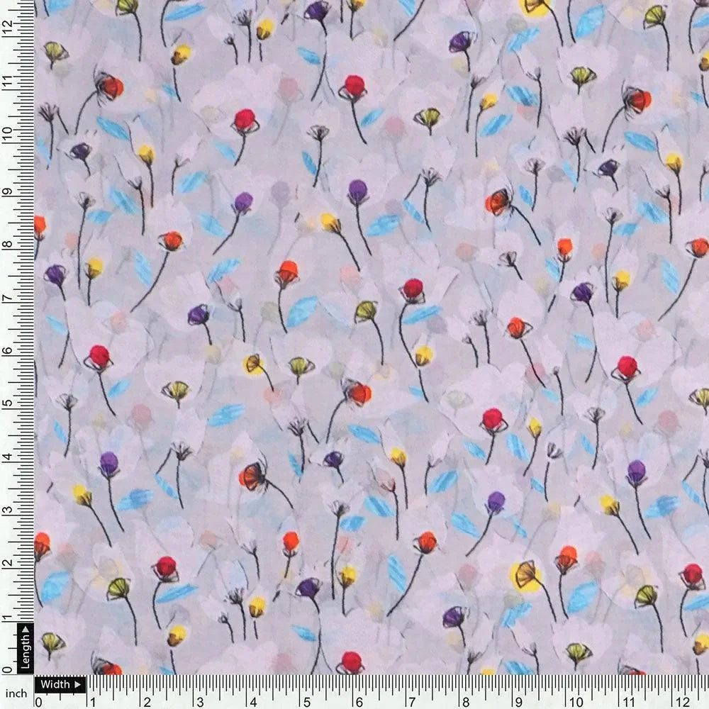 Colourful Flower Chintz With Small Leaves Digital Printed Fabric - Weightless – we 0 ta08798 110 colourful flower chintz with small leaves digital printed fabric weightless 4