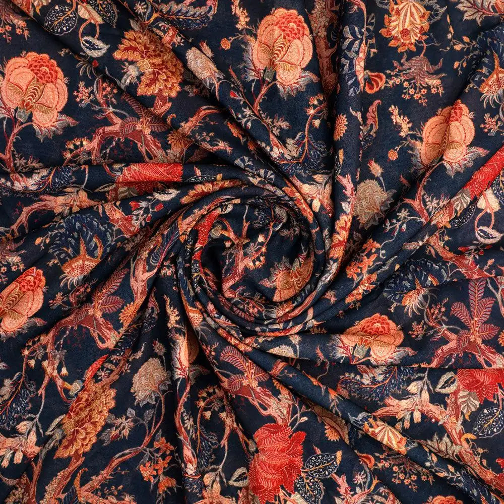 Japanese Chinoiserie Natural Digital Printed Fabric - Weightless – we 0 ta08826 110 japanese chinoiserie natural digital printed fabric weightless 1