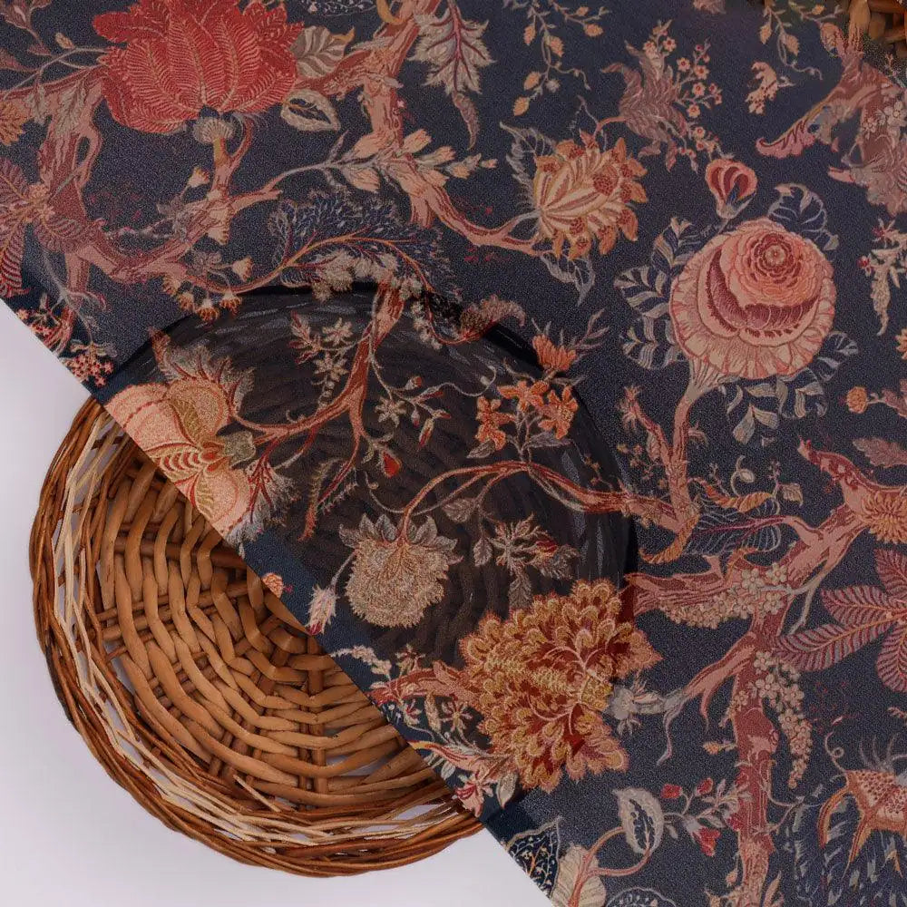 Japanese Chinoiserie Natural Digital Printed Fabric - Weightless – we 0 ta08826 110 japanese chinoiserie natural digital printed fabric weightless 2