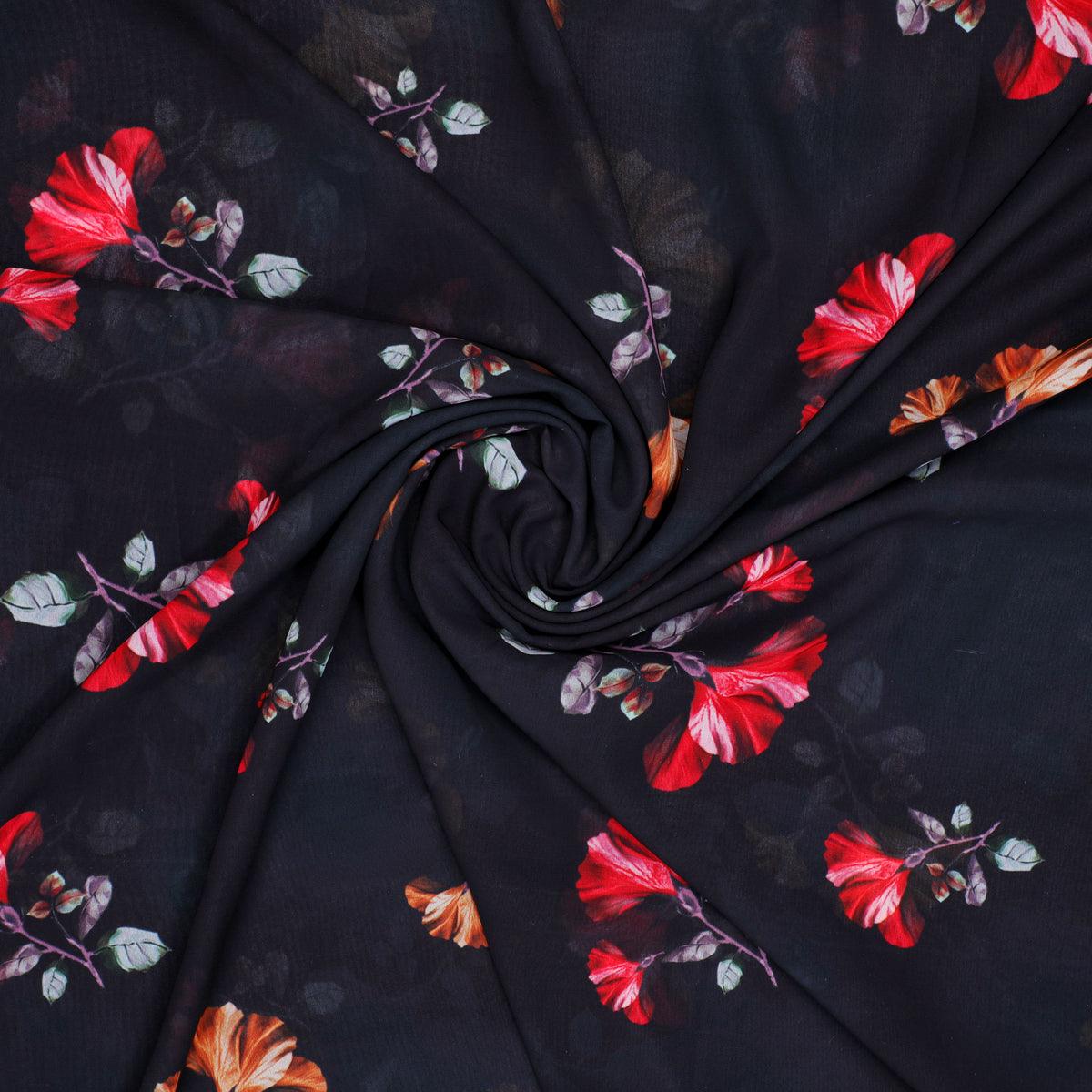 Morden Red Iris With Golden Floral Digital Printed Fabric - Weightless – we 0 ta08882p1 110 morden red iris with golden floral digital printed fabric weightless 1