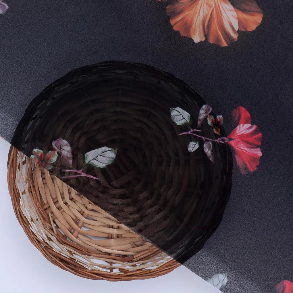 Morden Red Iris With Golden Floral Digital Printed Fabric - Weightless – we 0 ta08882p1 110 morden red iris with golden floral digital printed fabric weightless 2