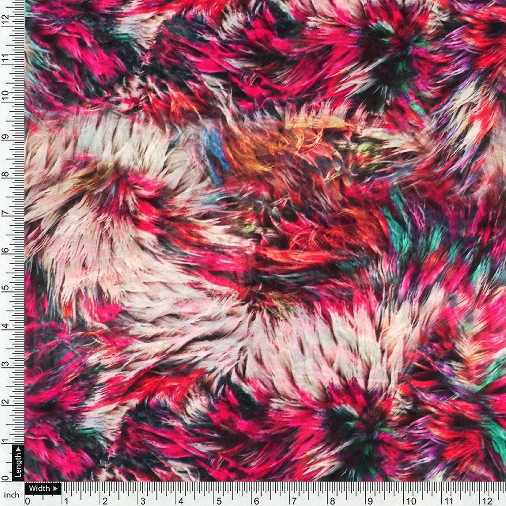 Multicolor Animal Weightless Printed Fabric - FAB VOGUE Studio®