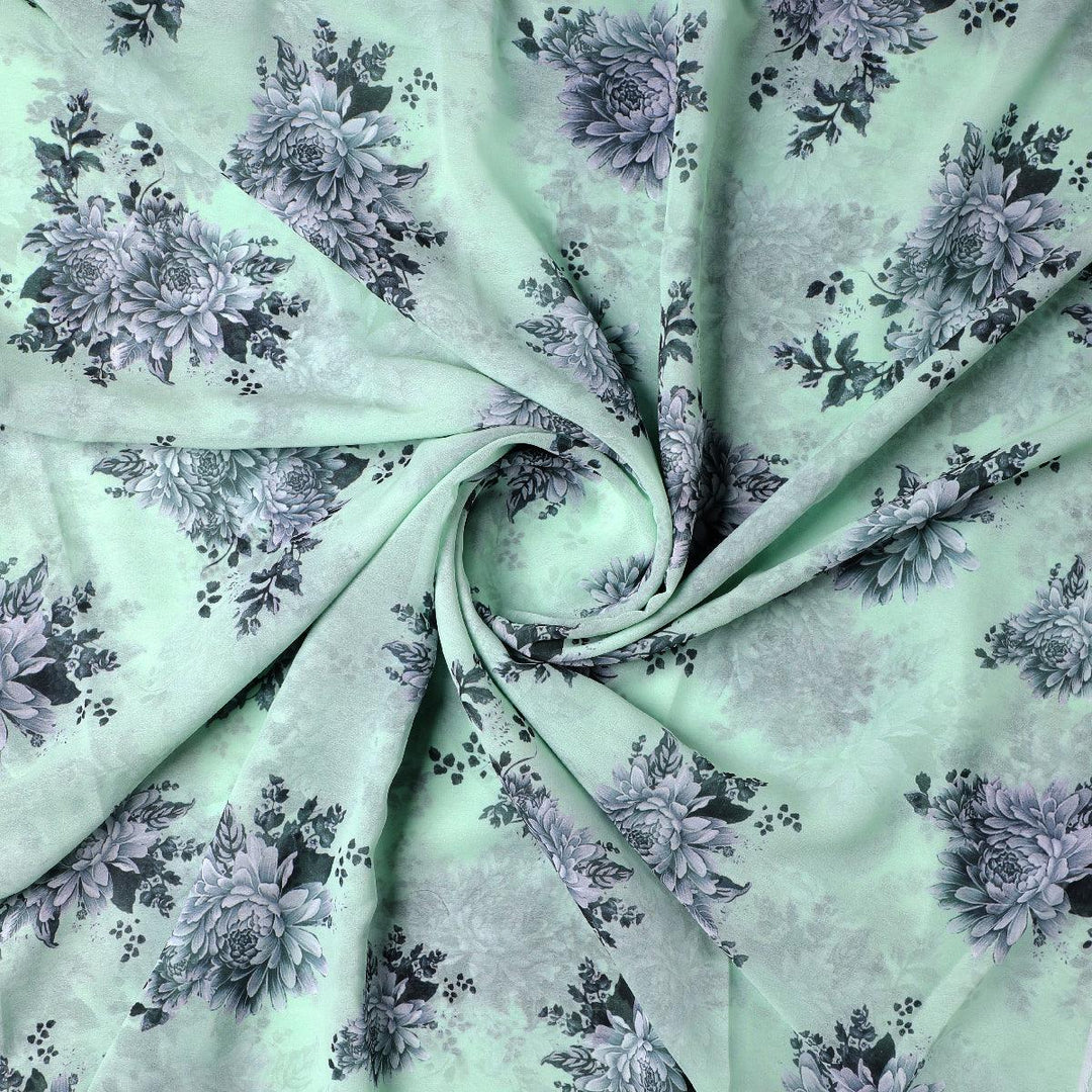 Pista Flower Weightless Printed Fabric - FAB VOGUE Studio®