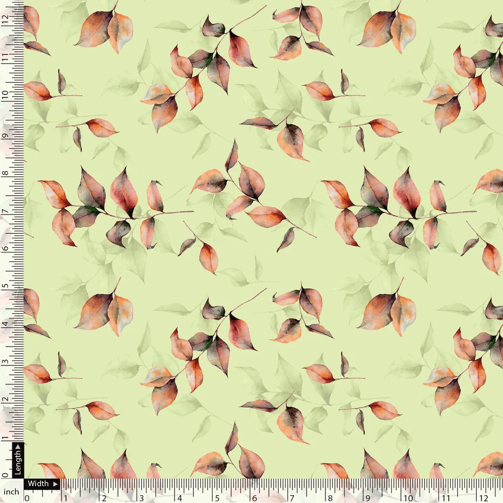 Attractive Orange Gradient Leaves Digital Printed Fabric - Weightless – we 0 ta09117pc 110 attractive orange gradient leaves digital printed fabric weightless 3