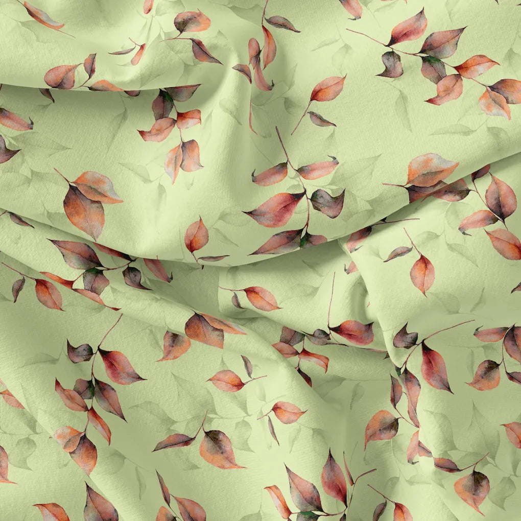 Attractive Orange Gradient Leaves Digital Printed Fabric - Weightless – we 0 ta09117pc 110 attractive orange gradient leaves digital printed fabric weightless 4