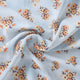 Tiny White And Orange Jasmin Flower Digital Printed Fabric - Weightless – we 0 ta09180pc 110 tiny white and orange jasmin flower digital printed fabric weightless 1