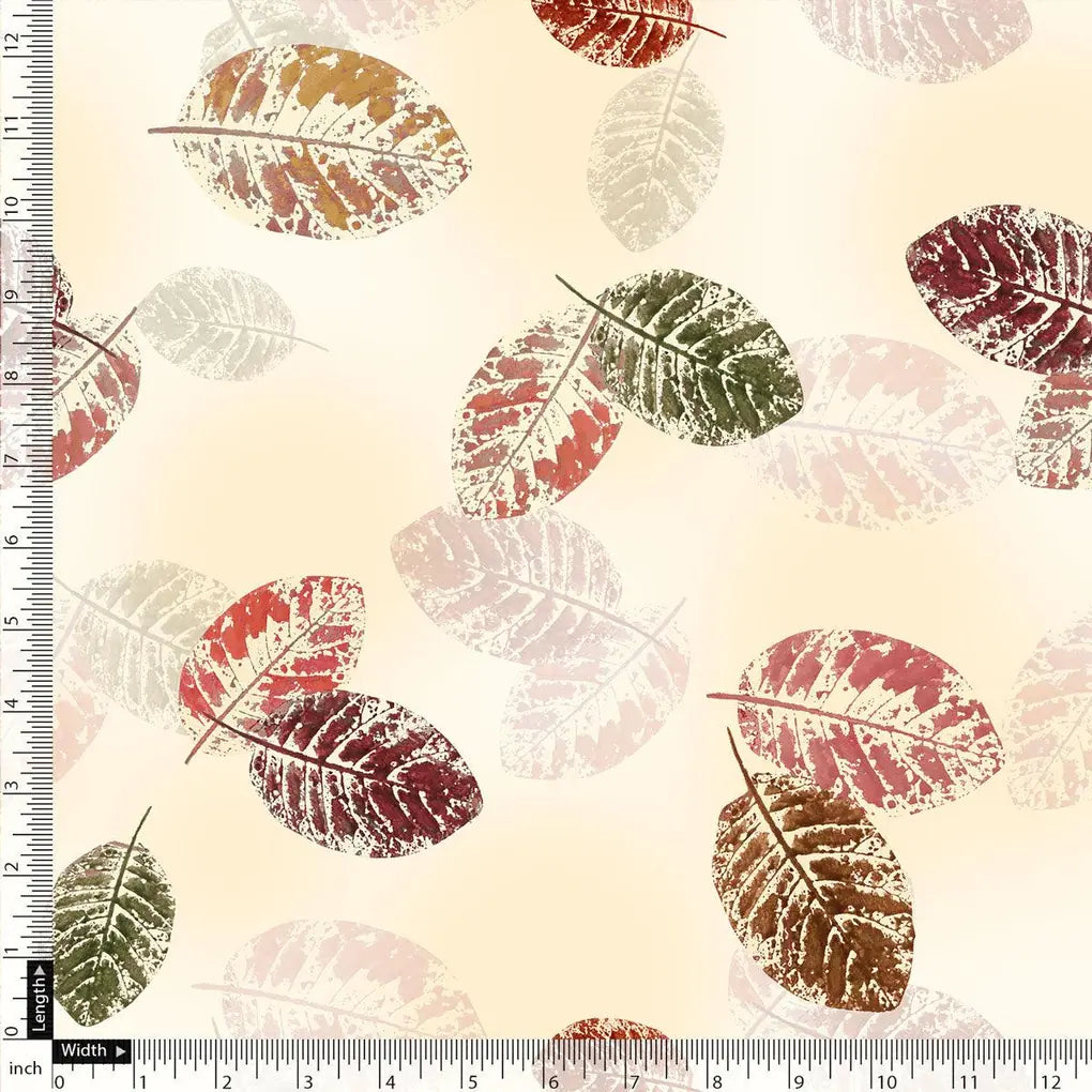 Cream Leaves Weightless Printed Fabric – we 0 ta09242p1 110 cream leaves weightless printed fabric 5